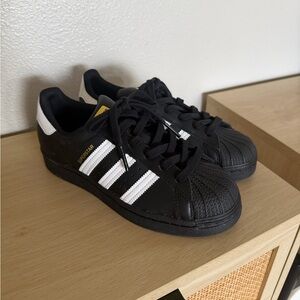 Adidas Kids Superstar Black and White Sneakers